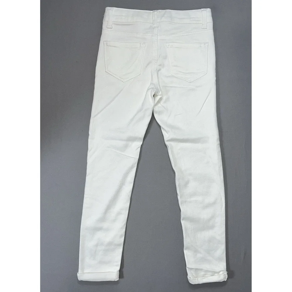 Hippie Girl Girls White Ankle Skinny Mid Rise Stretch Jeans Size 8 HG120A3885